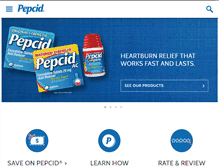 Tablet Screenshot of pepcid.com